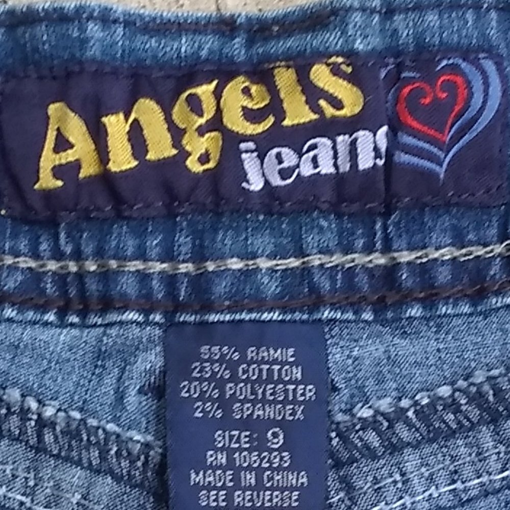 Angels Jeans Size 9 Embellished Pockets BLING!!! - Picture 3 of 3